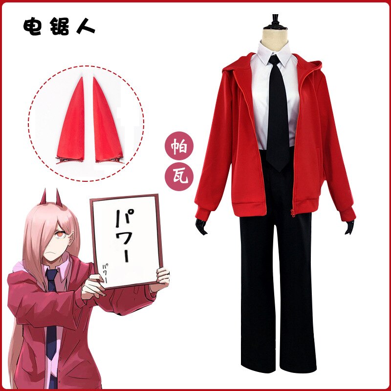 Anime Chainsaw Man Power Makima Cosplay Costume Wi..