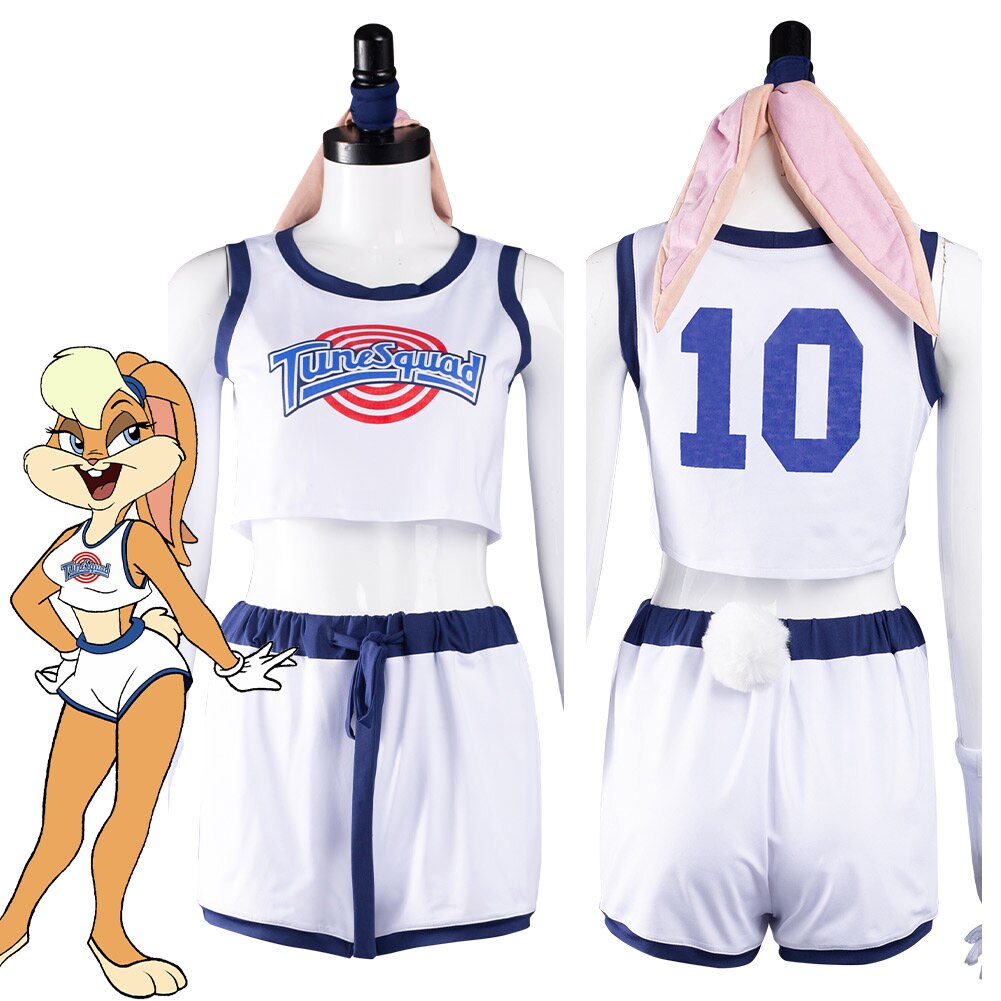 Space Jam Lola Bunny Cosplay Costume Outfits Shirt..