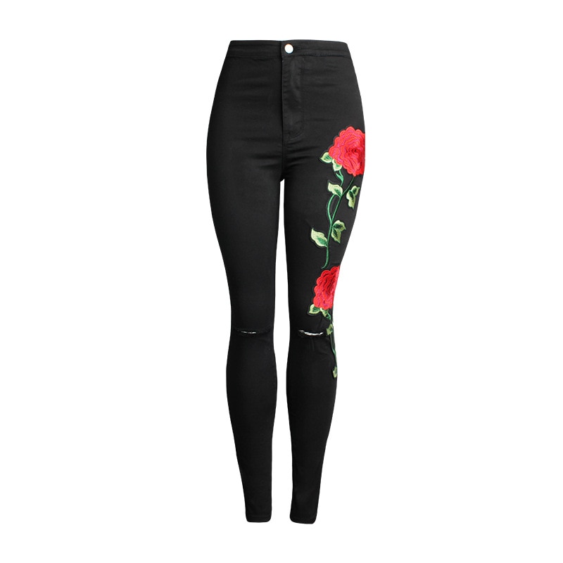 Spring Women Black Jeans Size 3D F..