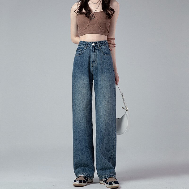 Jeans Women Baggy High Waist Pants..