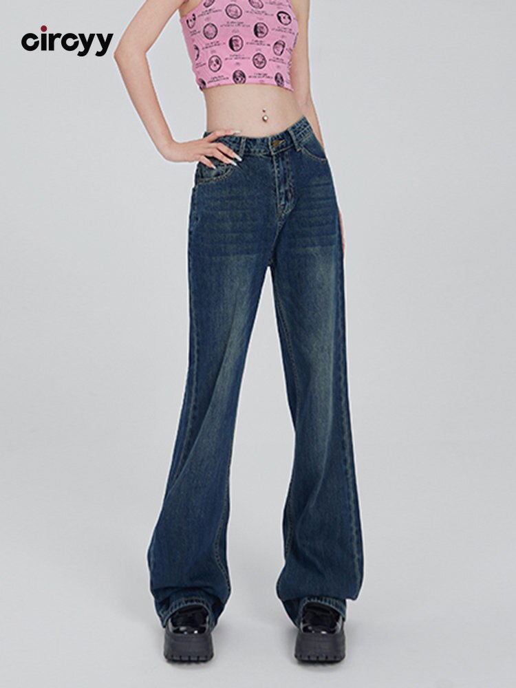 Blue Jeans Woman Denim Pants High ..